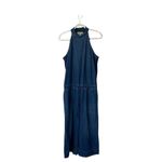 Cloth & Stone  x Anthropologie - NWOT Blue Denim Halter Wide Leg Jumpsuit Sz L Photo 1