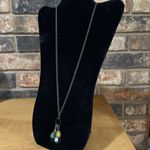 Jewel Kade bronze tone long tassel charm necklace Green Photo 2