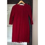 Boden Jennifer Red Lace Sheath Dress Classic Holiday Size 4 Photo 3