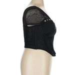 Black Sheer Studded Corset Top Size 1X Photo 4