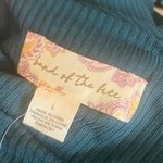 Band of the Free Womens Teal Avril Mock Neck Cropped Top Blue Size L Photo 7