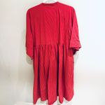 Ethnic Fuzion Embroidered Dress Striped Cotton Casual Summer Dress Red Size L Size L Photo 5
