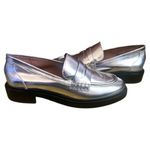 Madewell ‎ The Vernon Specchio Leather Loafers Metallic Silver Size 6 Photo 1