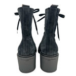 Gianvito Rossi Foster 45mm Suede Lace Up Boots in Blue/Gray Photo 11