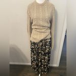 Jones New York fall floral maxi pleated skirt vintage Y2K navy brown 14 Photo 6