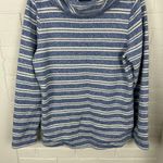 L.L.Bean Blue & White Striped Knit Cowl Neck Sweater Size S Photo 5