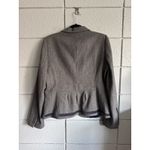 Ann Taylor Women Loft Wool Blend Blazer Velvet Navy Trim Academia sz 12 Preppy Photo 2