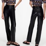 Wilfred  the Melina faux leather pants black ankle straight women’s 8 (small flaw Photo 1