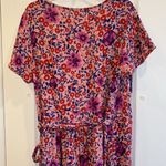 WRAP DRESS BOHO DESIGN BRIGHT BOLD PINK AND BLUES FLORALS SIZE SMALL/MEDIUM Photo 4