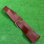 Chico's Brown Cow Leather Belt w/ Buckle Women's Size Large Photo 0