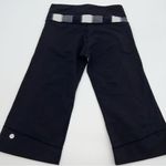 Lululemon Women's Black Knee Length Shorts/Short Pants w/Tri-Color Waistband-Sz4 Photo 1