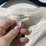 Current Air  Bohemian Cream Button Front Long Sleeve Blouse Size L 100% Rayon Photo 3