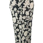 ZARA Women's Black White Floral PaisleyRuched High Waisted Maxi Slip Skirt S Photo 3