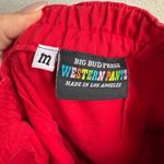 Big Bud Western Paint Stamped Mushroom Red Jean Pants Size Medium Boho Whimsical Photo 6