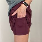 Halara High Rise Tennis Shorts Small Red Burgundy Sporty Athleisure Workout S Photo 1