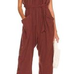 Free People Jumpsuit Size Medium Oversized Brown Rum Raisin Jumper Henriette Photo 0