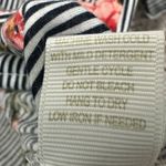 Eden & Olivia  Floral Blouse Striped Roll Tab Button Down Shirt‎ S Cottagecore Photo 4