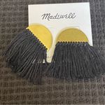 Madewell  Black/Gold color half moon-shaped earrings with tassels Photo 5