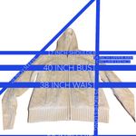 Green Tea "IVORY" CREAM CABLE KNIT FAUX FUR LINED HOODED CARDIGAN JACKET NWT (L) Photo 10