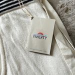 Faherty Womens Organic Cotton Cashmere Blend Ivory Surf Stripe Joggers NWT - M Photo 5