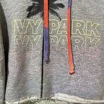 Ivy Park  Grey Cropped Logo Front Hoodie Sweatshirt XXS Photo 1