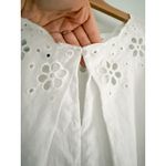 Madewell | NWT Embroidered Eyelet High-Low Tank Top in Salt White | Size M Photo 11