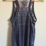 Chaser Red White Blue USA Patriotic Burnout Semi Sheer Sleeveless Tank Top Photo 5