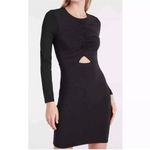 EXPRESS  Black Fitted Long Sleeve‎ Cutout Dress Bodycon Ruched Size XS New Photo 5