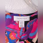 Topshop Deep V-Neck Floral Open Back Batwing Sleeve MIDI Dress Size 8 Photo 4