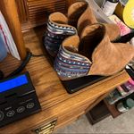 sbicca  Vintage Collection Boots Booties Brown Suede Southwest Print size 7.5 Photo 7