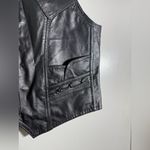Navarre Leather co. Vintage black Leather snap up vest. M Size M Photo 1