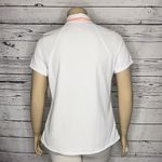 Athleta NWT Size XLT White - Neon Pink Trim Match Point Tennis Polo Shirt Top Photo 3