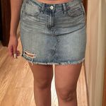 SO Distressed Denim Skirt Photo 0