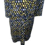 Chico's  Polka Dot Button Neck Dress Black Yellow Gray White‎ Photo 6