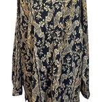 Catherines Catherine’s Print Blouse Top Black Print Size 2X Career Office Church Mature Photo 0