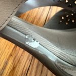 Rockport Taupe Suede Laser Cut Peep Toe Leather Ankle Bootie Heels Size 8 Tan Photo 10