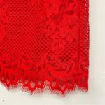 For Love & Lemons Red Lace Mini Skirt Womens S Girly Coquette Romantic Stretch Photo 4