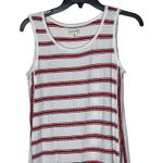 Max Studio Striped Ribbed Stretch Tank Dress Sleeveless Scoop Neck Women Small Photo 1
