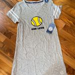 Life is Good  Sleep Shirt Gray Tennis Ball One Love VNeck NWT light weight nighty Photo 0