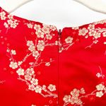 Moda International Womens Vintage 90s Brocade Silk Blend Floral Sheath Dress 4 Red Photo 3