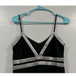 Charlotte Russe Black Silver Vneck Spaghetti Strap Y2K Dress Medium M Photo 1