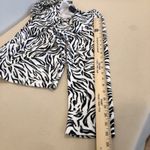 Westbound Women’s Large Zebra Print Top Long Sleeve Animal Print Blouse Stretch Photo 8