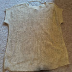 Tan short sleeve knitted vest shirt Yellow Size L Photo 0
