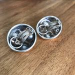 Vahan Vintage Alwand  Sterling Silver Dimpled Round Statement Clip On Earrings Photo 3