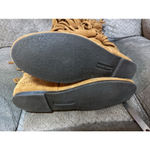 Minnetonka  Brown Suede Fringe Moccasin Boots Size 5.5 Photo 3