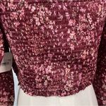 Altar'd State Altar’d State Vaella Smocked Floral Top in Burgundy Long Sleeve Cropped medium Photo 8