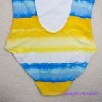 ONIA NEW ‎ Rachel Watercolor Stripe Scoop Back Swimsuit, size M Photo 9