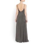 Gypsy 05 NWT Sand Gray Deep V Bamboo Side Strap Detail Maxi Dress S $187 Photo 2