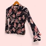 Banana Republic Cute  deep navy floral lightweight cotton breezy blouse Photo 0