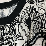 Three Dots Women’s White & Black Floral Knit Dress Size XS Photo 2
